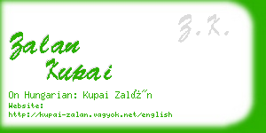 zalan kupai business card